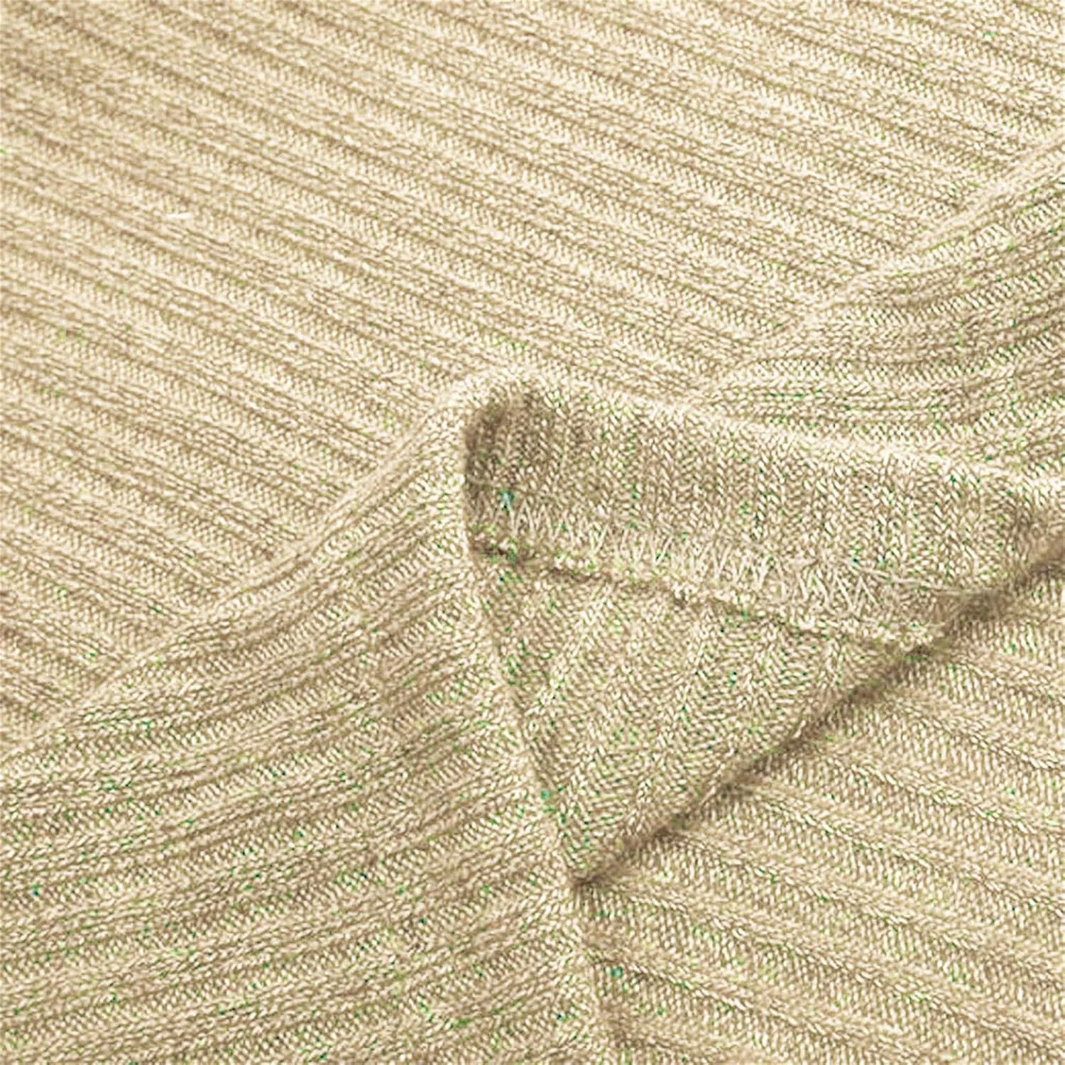 Women's Chic Turtleneck Sweater Solid Button Sleeve Knitted Pullovers Sweater Warm Loose Casual Oversized Sweater