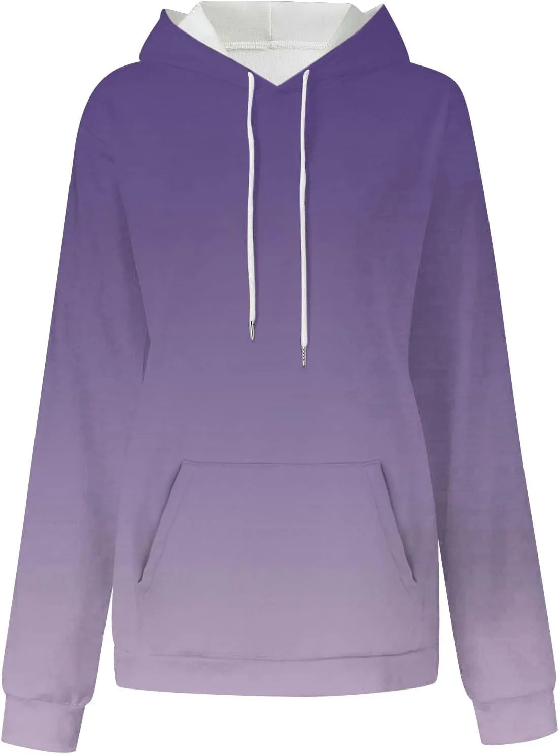 Womens Gardient Print Oversized Sweatshirt Long Sleeve Hoodies Tops Teen Girls Y2K Clothes Trendy Fall Outfits
