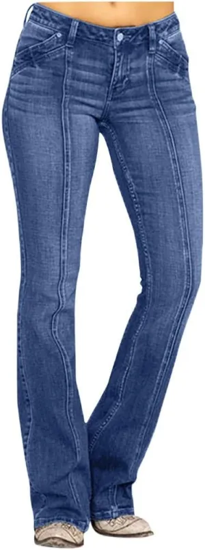 Womens Jeans Lace Poket Waisted Pants Trousers Up Womens Casual Women's Jeans Trendy Jeans for Women 2024