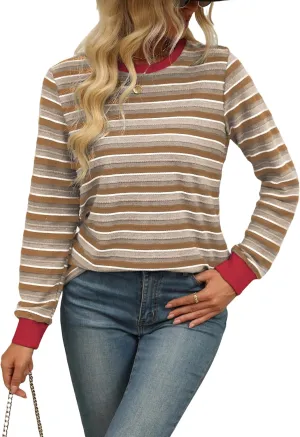 Womens Long Sleeve Shirts Fall 2024 Casual Tops Fashion Fall Outfits Blouses Clothes