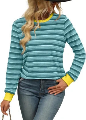 Womens Long Sleeve Shirts Fall 2024 Casual Tops Fashion Fall Outfits Blouses Clothes