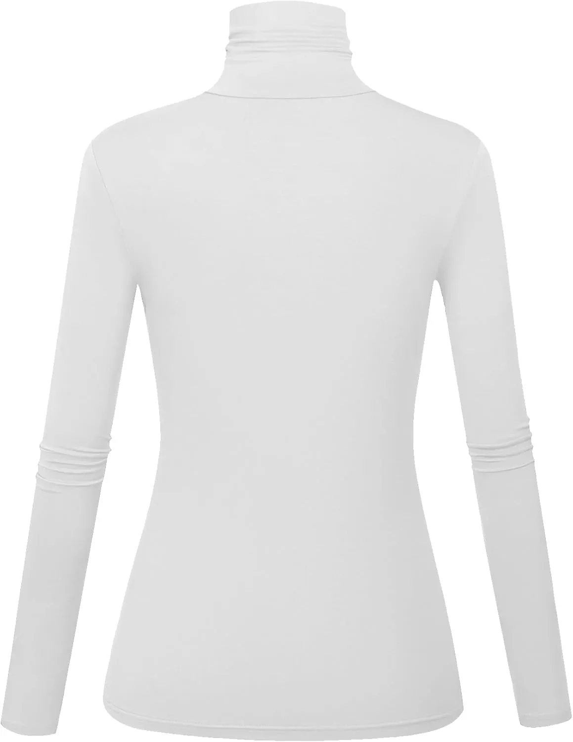 Women's Long Sleeve Turtleneck Shirts Slim Fitted Lightweight Base Layer Casual Tops