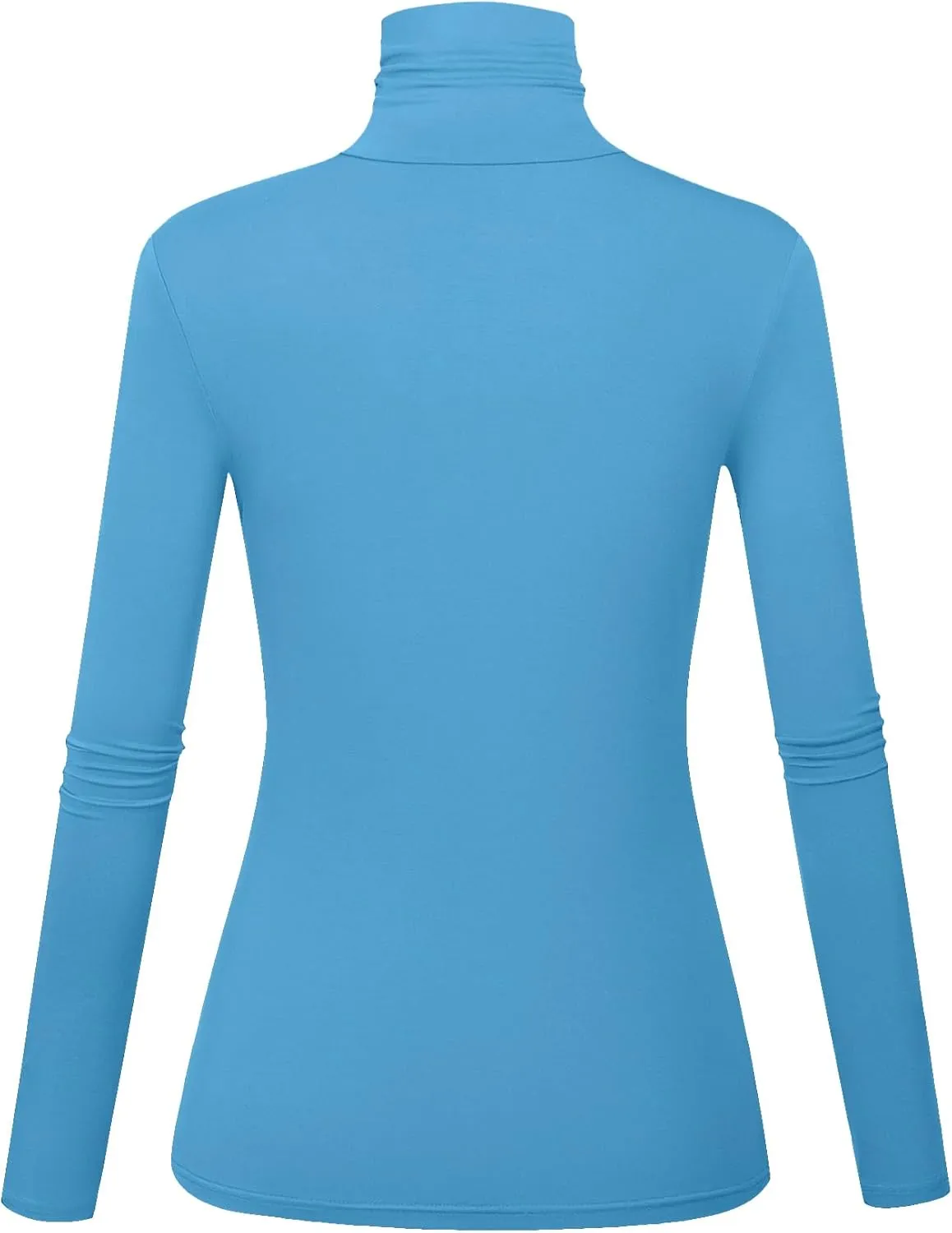 Women's Long Sleeve Turtleneck Shirts Slim Fitted Lightweight Base Layer Casual Tops
