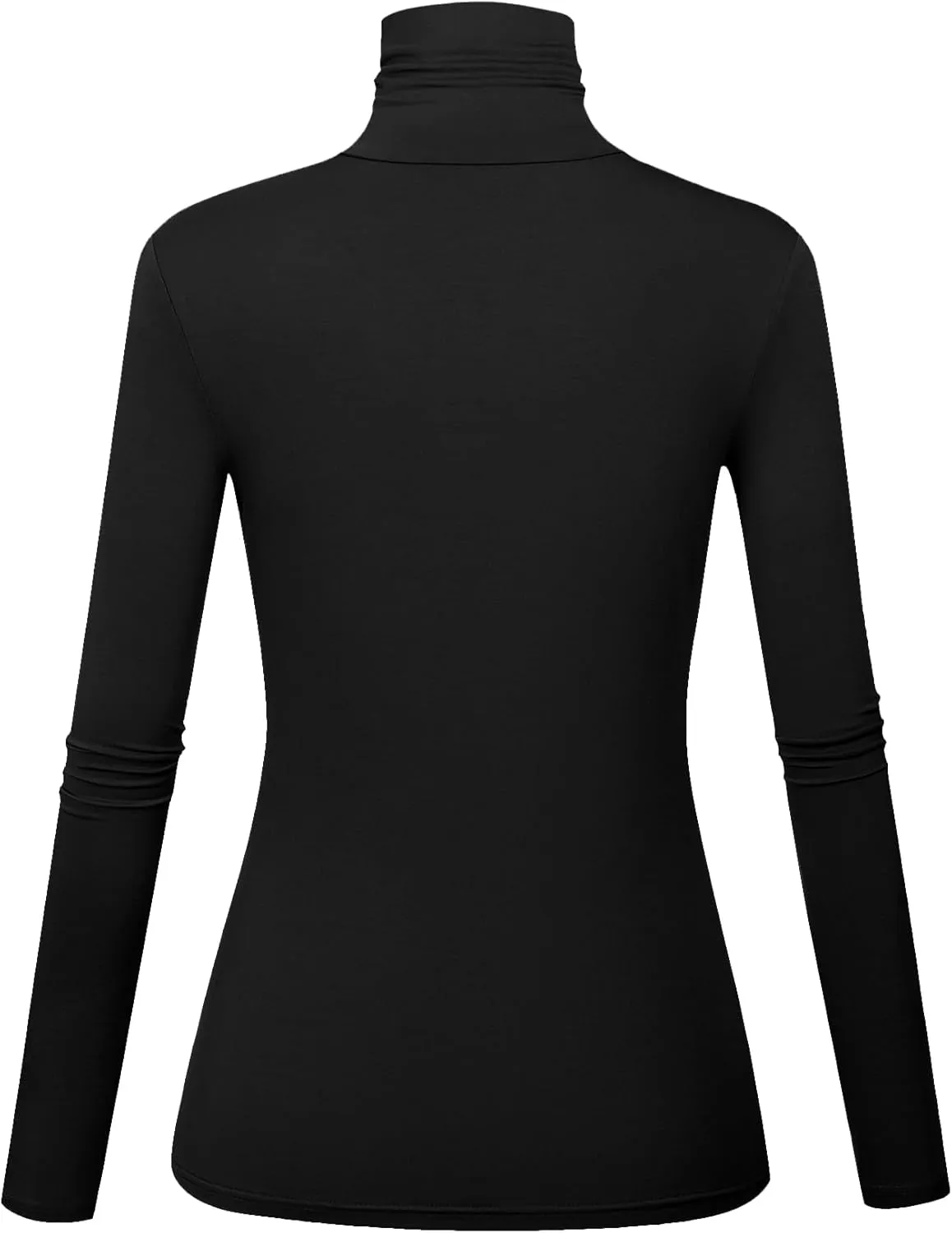 Women's Long Sleeve Turtleneck Shirts Slim Fitted Lightweight Base Layer Casual Tops