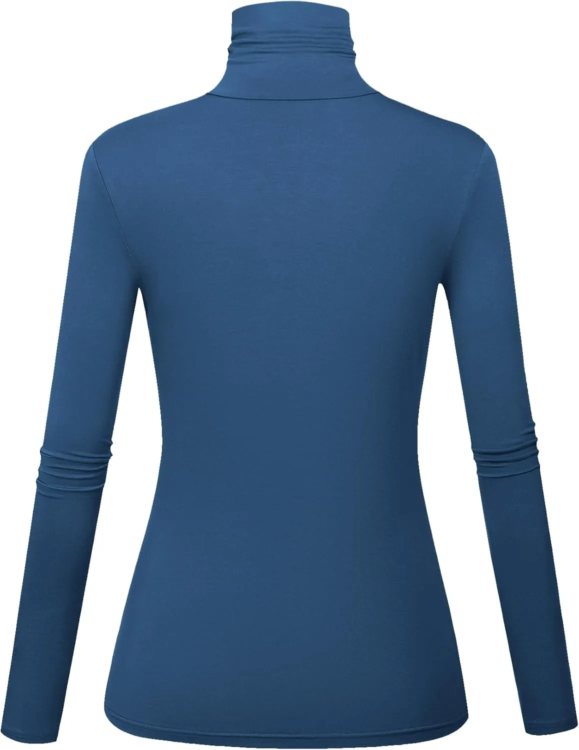Women's Long Sleeve Turtleneck Shirts Slim Fitted Lightweight Base Layer Casual Tops