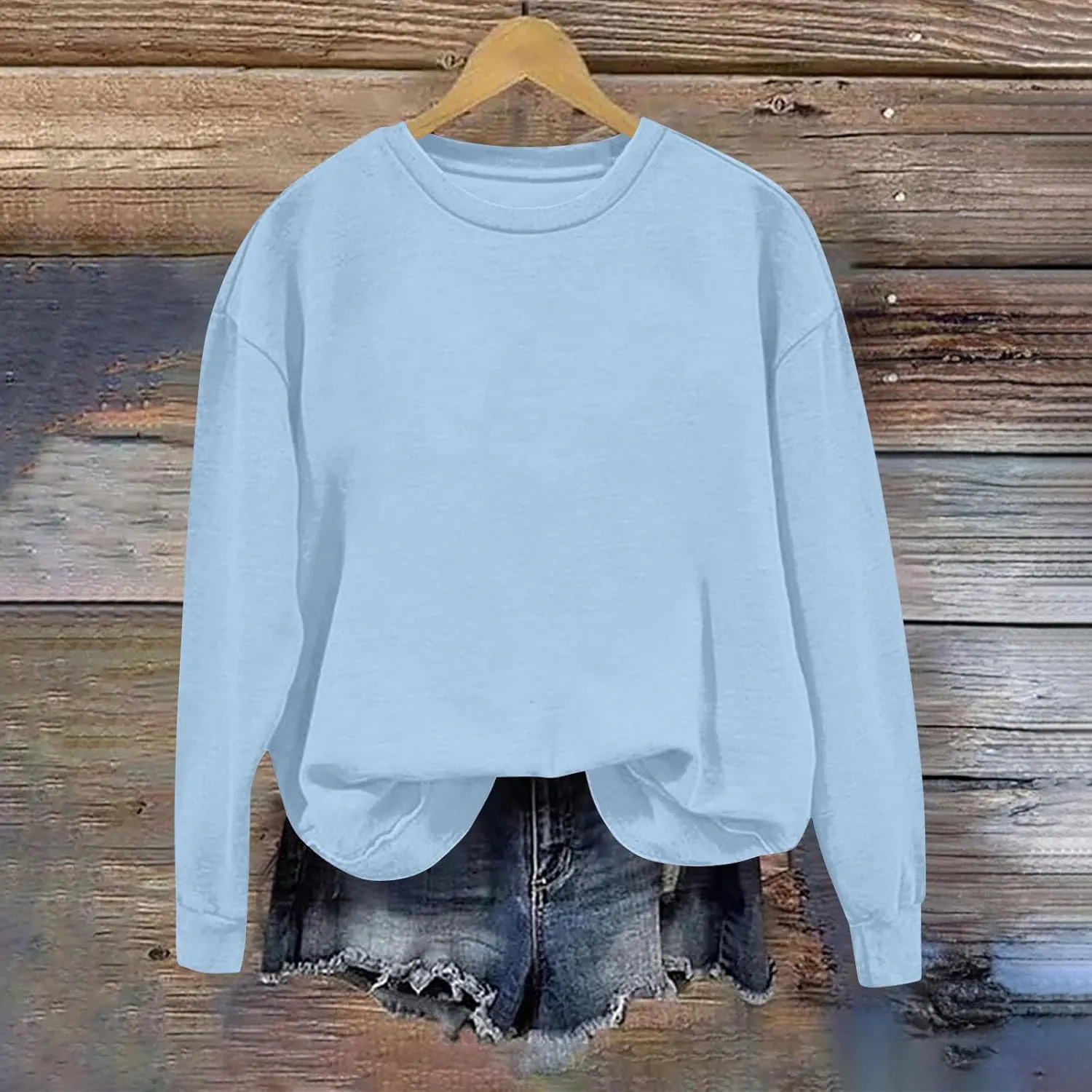 Womens Oversized Sweatshirts Casual Crewneck Long Sleeve Pullover Tops Spring Trendy Comfy Outfits Winter Clothes