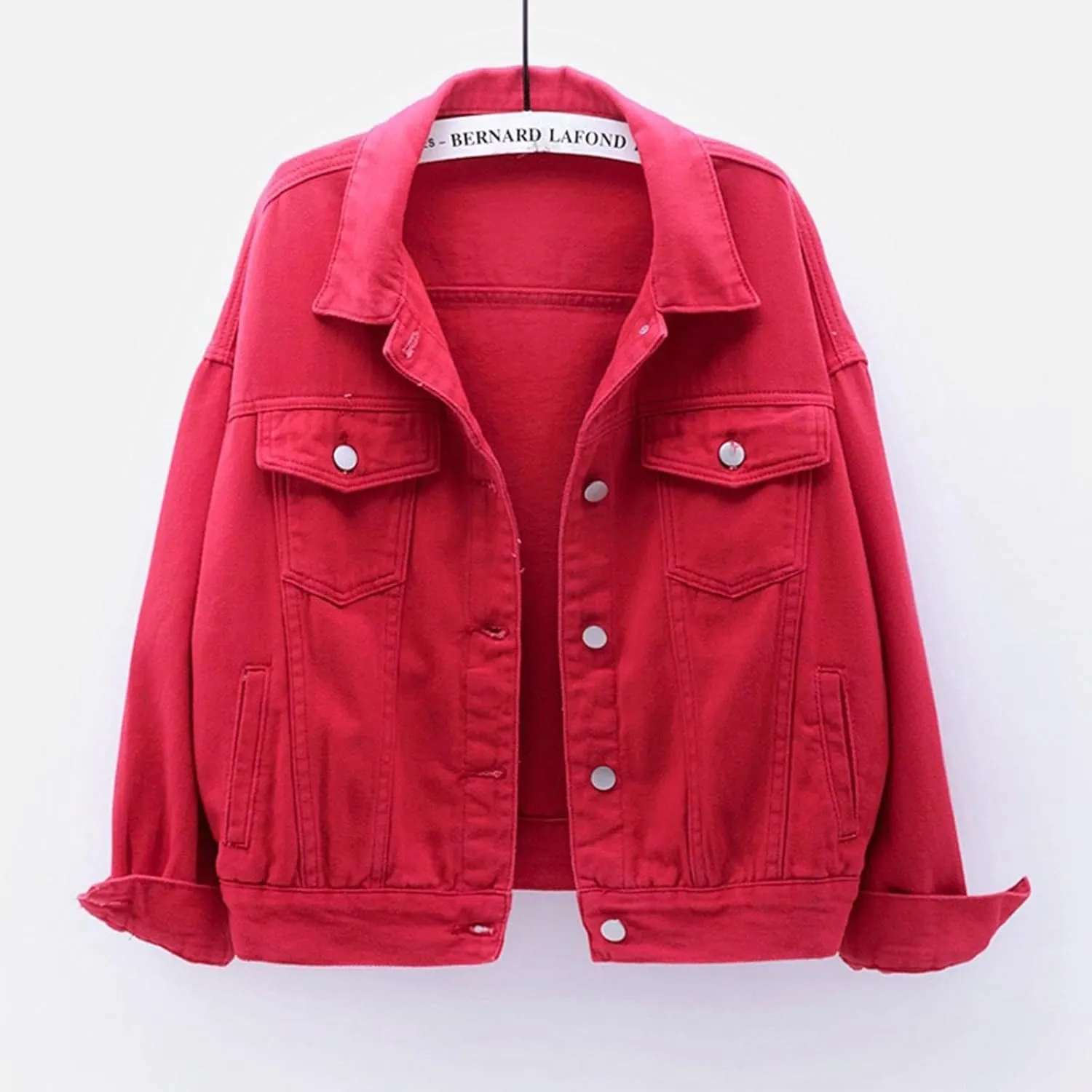 Women's Plus Size Denim Jacket Loose Fit Button Down Jean Jackets Casual Trucker Coats Summer