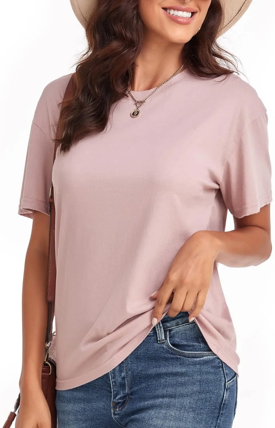 Women's Ripped Summer T Shirts Short Sleeve Tunic Tee Casual Tops Blouses