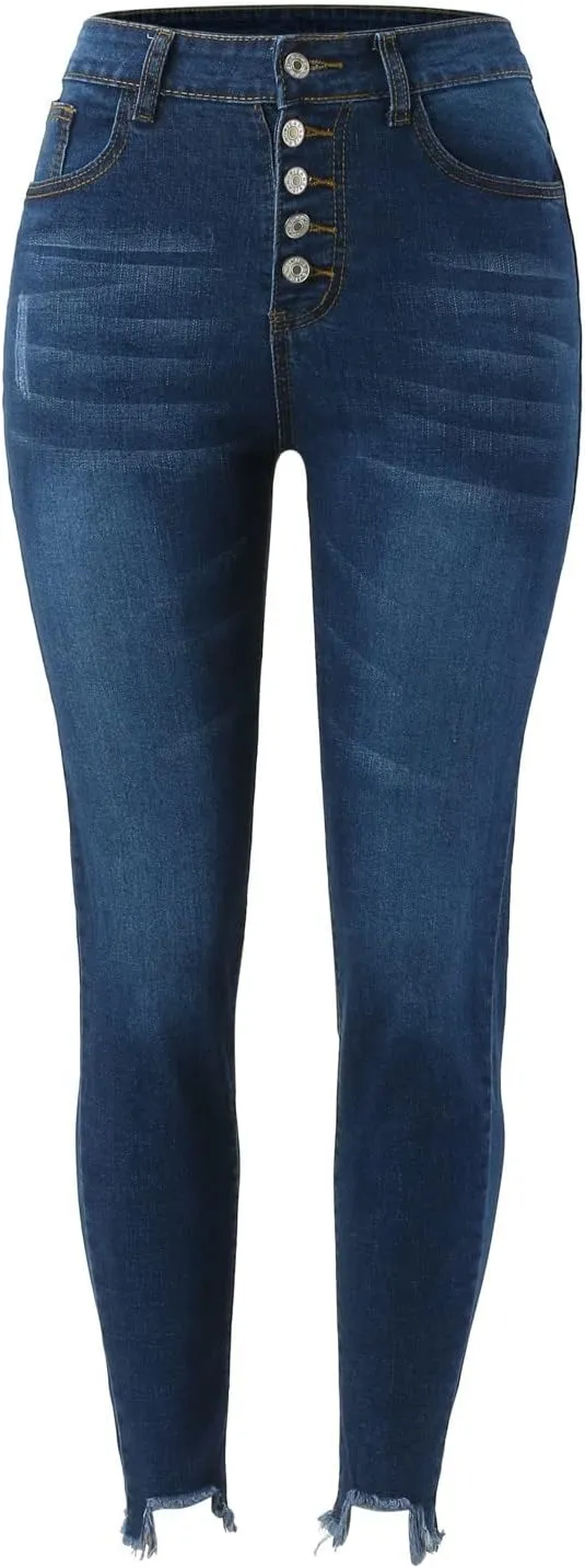 Womens Skinny Jeans Slim Fit Jeans High Rise Jeans Baggy Jeans Stretch Jeggings Tummy Control Trousers Cute Denim Pants