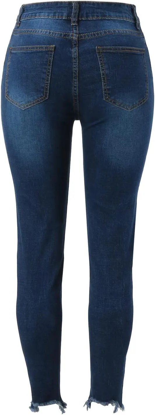 Womens Skinny Jeans Slim Fit Jeans High Rise Jeans Baggy Jeans Stretch Jeggings Tummy Control Trousers Cute Denim Pants