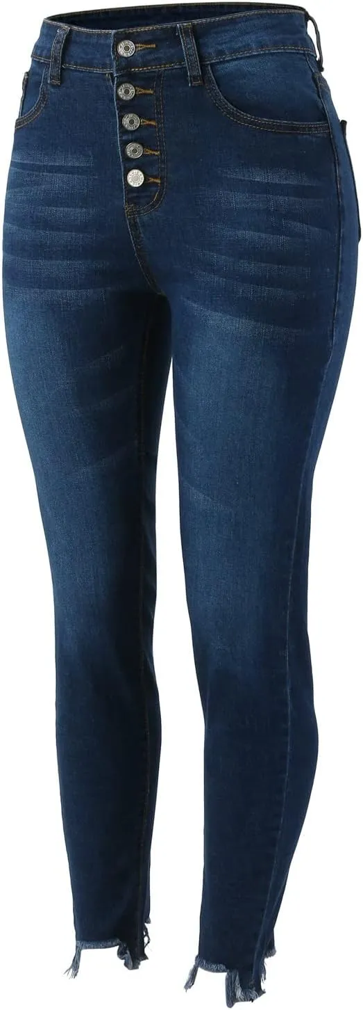 Womens Skinny Jeans Slim Fit Jeans High Rise Jeans Baggy Jeans Stretch Jeggings Tummy Control Trousers Cute Denim Pants