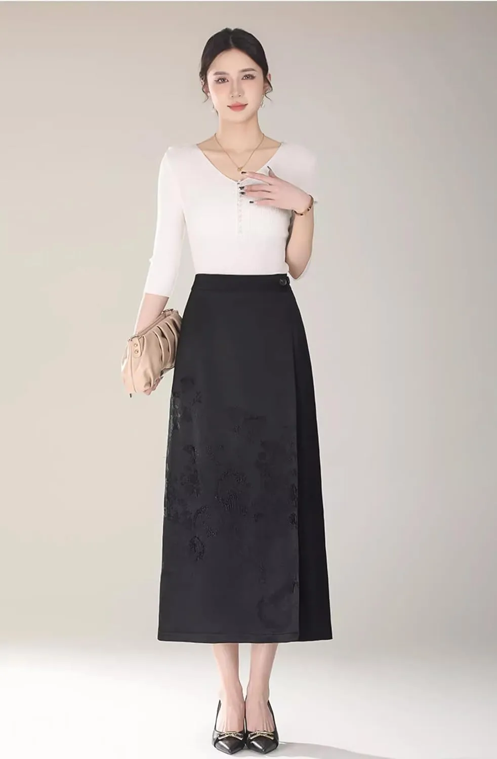 Women's Skirt Spring Satin Pencil Skirts for Women