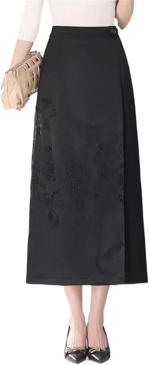 Women's Skirt Spring Satin Pencil Skirts for Women