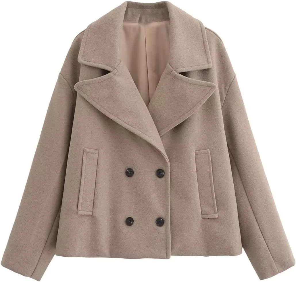 Women's Spring Women's Mid-Length Hooded Workwear Style Trench Coat