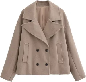 Women's Spring Women's Mid-Length Hooded Workwear Style Trench Coat