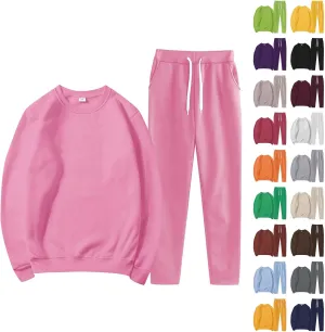 Womens Sweatsuits 2 Piece Set Lounge Sets Long Sleeve Tops Jogger Sweatpants Track Sweatshirt Matching Pants Sets