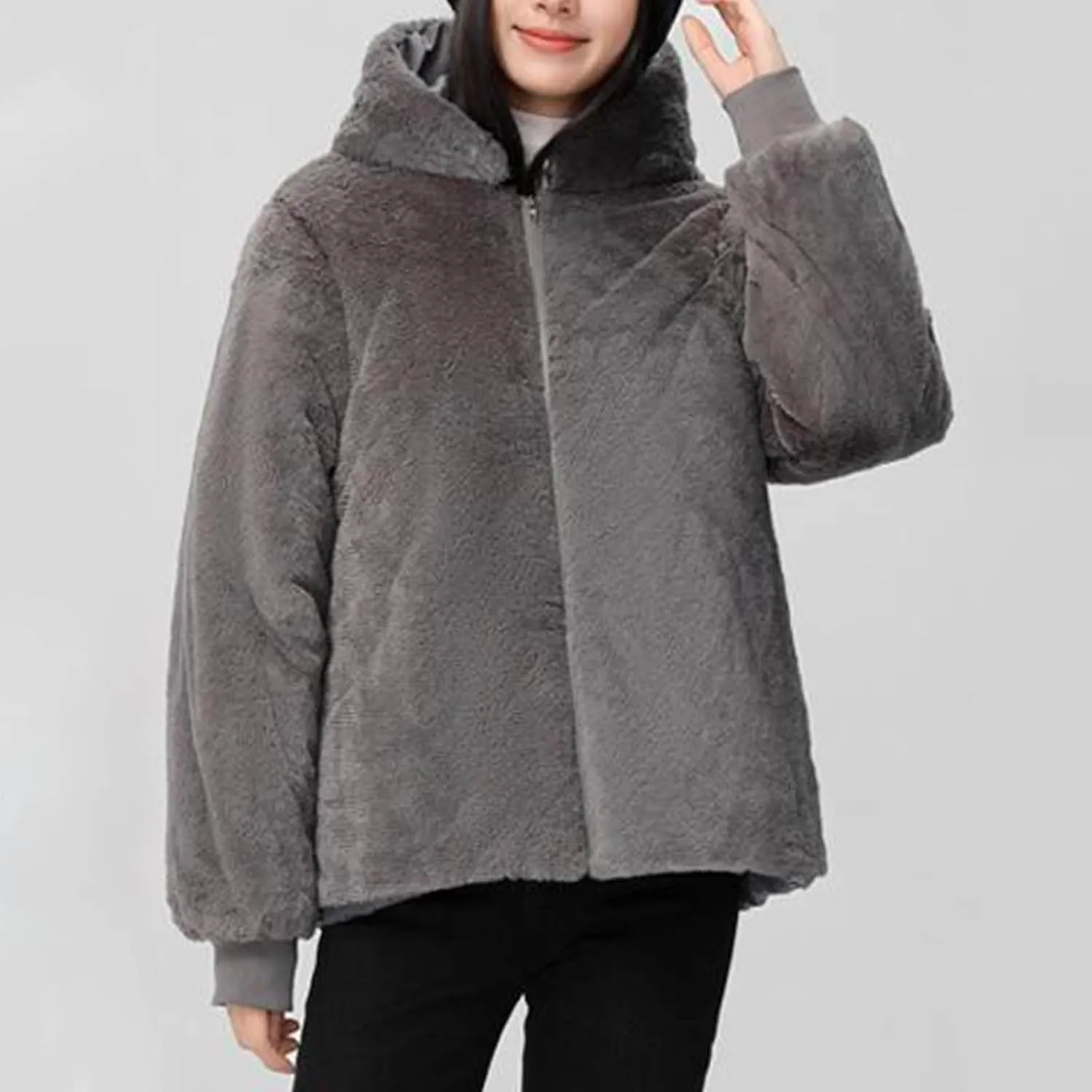Women's Winter Coats Fleece Lined Parka Jacket Hooded Long Winter Warm Parka with Pockets Windproof Casual Coats