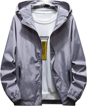 Ymosrh Fashion Coats for Men Men's Autumn Winter Casual Color Plus Size Hoodie Zipper Outdoor Sport Coat Coats