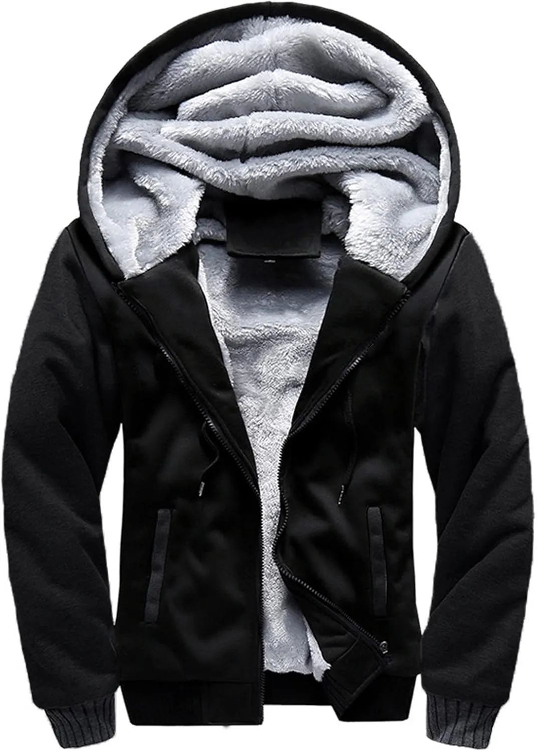 Ymosrh Fashion Coats for Men Men‘S Zipper Pullover Long Sleeve Hooded Sweatshirt Tops Blouse Mens Coats and Jackets