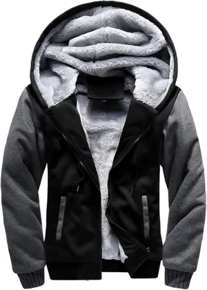 Ymosrh Fashion Coats for Men Men‘S Zipper Pullover Long Sleeve Hooded Sweatshirt Tops Blouse Mens Coats and Jackets