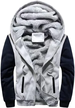 Ymosrh Fashion Coats for Men Men‘S Zipper Pullover Long Sleeve Hooded Sweatshirt Tops Blouse Mens Coats and Jackets