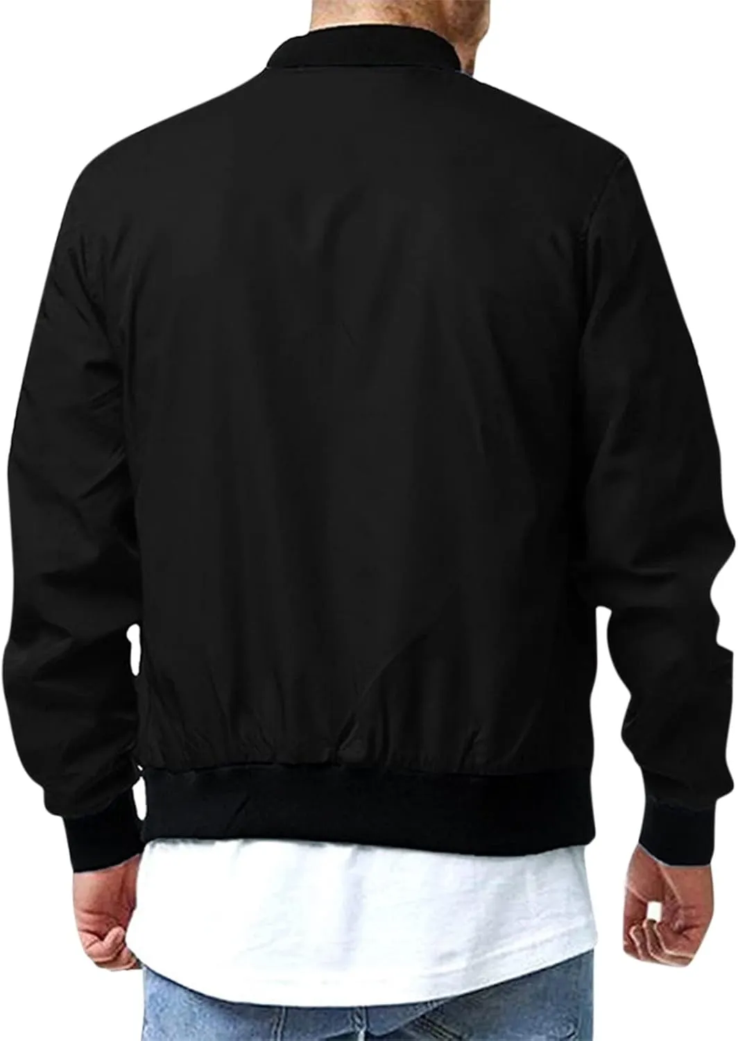 Ymosrh Jackets for Men Flight Bomber Jacket Spring Fall Causal Softshell Windbreaker Coat Outerwear Fashion Coats