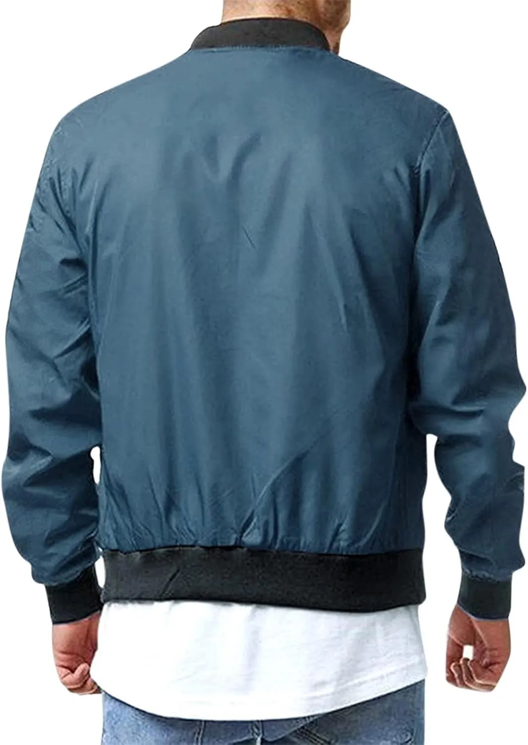 Ymosrh Jackets for Men Flight Bomber Jacket Spring Fall Causal Softshell Windbreaker Coat Outerwear Fashion Coats